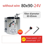 80x90mm Kahekordne Roostevabast Terasest K&uuml;tusefiltri Soojendi 100W 12v 24v Pikapi Auto Diiselfiltri jaoks Elektriline K&uuml;tter&otilde;ngas &Uuml;mbris no wires 80x90 24V