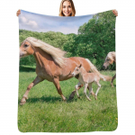 Haflingeri hobused jooksevad koos Viskatav tekk Hubane uinaku tekk Kingitus emale isale 102x76cm(40x30in)