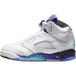 Jordan Air Jordan 5 Slip Resistant Abrasion Resistant Low top Children's Basketball Shoes White Unisex HQ7980-100 36 white