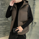 Meeste suur lai mantel S&uuml;gis Talv Korea vest Puuvillane soe vest M pruun