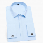 Tahked Prantsusmaa Mansetin&ouml;&ouml;bid Meeste Kleidis&auml;rgid Pikkade Varrukatega Slim Fit M