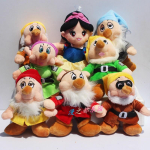 30 cm 8 tk Film Lumivalguke ja seitse p&ouml;ialpoissi Animatsioon Pehme M&auml;nguasi Kawaii Pehme T&auml;idisnukk P&uuml;hade S&uuml;nnip&auml;eva Kingitused black