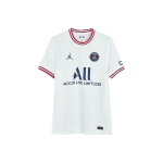 Jordan Paris Saint-Germain M&auml;ngija Versioon 21-22 Hooaeg Kolmas V&otilde;&otilde;rsil Jalgpallis&auml;rk L&uuml;hikeste Varrukatega Meeste Topid Valge DH7467-101 S