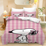 Armas multikakujuline Snoopy teemaline tekikott koos padjap&uuml;&uuml;ri (75*50) komplektiga, 2-osaline tekikomplekt, poiste ja t&uuml;drukute magamistoa voodipesukomplekti kingitused 135x200cm