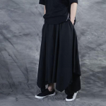 Meeste Suvine Ebakorrap&auml;rane Kana Elastse V&auml;rvliga Must Baggy Seelik-P&uuml;ksid Jaapani Stiilis Kendo Culottes P&uuml;ksid Lahtised Laiad S&auml;&auml;red Pantalones M