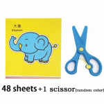 48 tk Laste k&auml;sitsi valmistatud paberist l&otilde;igatud raamat K&auml;sit&ouml;&ouml;m&auml;nguasjad DIY Kids Crafts Multikad Scrapbooking Paberm&auml;nguasjad lastele &Otilde;ppimism&auml;nguasjad Kingitused