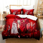3D Prindi Moodne Multikas Hazbin Hotel Voodipesu Komplekt Pehme Tekikate Lastele T&auml;iskasvanutele Mikrokiud 135x200cm