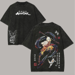 Avatar The Last Airbender Anime F&auml;nn Pesemistaluvusega T-s&auml;rk Aastaringselt kandmiseks Isikup&auml;rane R&otilde;ivad Suurused Pluss Suurused Unisex Uus Mudel Paaridele S