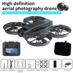 X226 VR FPV Droon 4K HD Kahekaameraga Lennuk Harjadeta Mootor WIFI 2.4G/5G RC Neljarootoriline Optilise Vooluga Positsioneerimine Mini Droon M&auml;nguasjad 1 battery