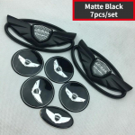7 tk Auto Esiosa Tagumine Embleem Rooliratas Kleebis Veljekeskuse Kleebis Hyundai GENESIS Coupe Modifitseeritud Logo 3D Embleem matt must v&auml;rv
