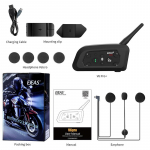 EJEAS V6 PRO+ Mootorratta Intercom Kiivri Bluetooth Peakomplekt 6 s&otilde;itjat 800m Kommunikaator Veekindel V5.1 Muusikapleier Interfon