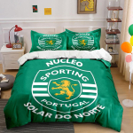 Kuldne l&otilde;vi, Sportingi logo. Voodipesukomplektid Tekikotikomplektid Tekikotid Padjap&uuml;&uuml;rid(1 * Tekikott 2 * Padjap&uuml;&uuml;ri (tekk ei kuulu komplekti)) 135x200cm blue