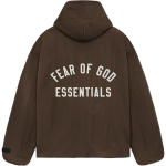 Fear of God Essentials SS25 Nailonist Kapuutsiga Treenerijakk 'Pruun' Meeste 202HO246375F M gray