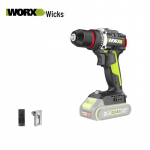 WORX 20V harjadeta juhtmeta puur/kruvikeeraja CN pistikuga (adapter kaasas)