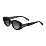 Dior kolmeleheline ristikheina ja lepatriinu mustriga disainiga ovaalsed p&auml;ikeseprillid Unisex p&auml;ikeseprillid L&auml;ikiv-must DCLVB1IXR_10A1 Basic Packaging-Eyeglass Case+Box,54