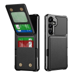 Vertikaalse kaardipesa nahast &uuml;mbris S24 Ultra S23 Plus S22 S21 A55 A15 A35 A54 A14 A24 A34 jaoks Kott Tasku Magnetiline Kate For Galaxy S21Plus must