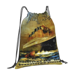 Titanic Purjekas Kruiis Vintage Plakat T-s&auml;rk Seljakott &Otilde;pilasele Kooli S&uuml;learvuti Reisikott Titanic Purjekas Purjekas OneSize brown