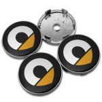 4 tk Fortwo Forfour 453 451 452 450 454 jaoks 56mm 60mm Auto embleem Ratta keskkatted Kleebised Auto veljekate Tarvikud Yellow-60mm-Silver Caps gray