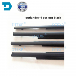 4 tk V&auml;lised kroomitud v&otilde;i mustad akukummid Outlander GF GG 2013-2020 jaoks 5727A291 Klaasikaitse ilmastikukaitse ribad Airtreki jaoks O3 O5 black 4 PCS