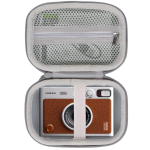 Fujifilm instax mini Evo H&uuml;briidiline Kiir digikaamera printer, &uuml;hildub Lebakorti salvestusruumiga (Pruun &uuml;mbris) juhtum. pruun