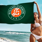 Roland Garros Logod Moodne Mikrofiiber Tekk Kiiresti Kuivav Rannar&auml;tikud Suurem Tr&uuml;kk &Uuml;liimav Basseinitekk Cotton 76x182cm