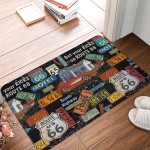 Route 66 Esinevaip Libisemisvastane V&auml;litingimustes Veekindel Ameerika Kiirtee Uksematt K&ouml;&ouml;k R&otilde;du Sissep&auml;&auml;su Vaip 80cm x 120cm