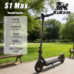 KuKirin S1 Max T&auml;iskasvanute Elektriline T&otilde;ukeratas 350W Mootor Maastikut&otilde;ukeratas 36V10.4AH Aku 8-tollised Rattad Kokkupandav E-T&otilde;ukeratas
