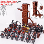 MOC Hiina impeeriumi s&otilde;javankri hobune keskaegsed r&uuml;&uuml;tlid armee s&otilde;durid figuurid DIY mudeli ehitusplokid tellised m&auml;nguasjad lastele kingitused brown