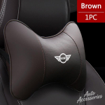 Autotooli nahast kaelapadi Peatugi Puhkepadi Autotarvikud BMW Mini Cooper One JCW F54 F55 F56 F57 F60 R50 jaoks kleebis fpvcm00 gray