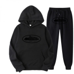 Unisex Suur T&auml;navastiili Kapuutsiga Jooksja Komplekt Valge Puuvillasegu Vabaaja Spordir&otilde;ivad Rulapark Small black