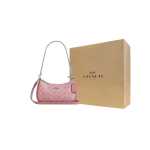 COACH Teri kaetud l&otilde;uendist crossbody kott, &otilde;lakott Mini Naiste Roosa CW323-SVDP One Size 2 beige