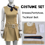 M3GAN 2.0 Megan Cosplay Kost&uuml;&uuml;m Kleit T&uuml;drukud Naised Megan Kost&uuml;&uuml;m Populaarsed R&otilde;ivad Pruun &Uuml;htlane Kleit Komplekt T&auml;iskasvanutele Comic Con S gray
