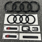 6 tk/komplekt Autotarvikud Audi Q3 2013-2022 Sline Autologo 4 R&otilde;ngast Esiv&otilde;re Embleem Tagumine Pagasiruumi Kleebis