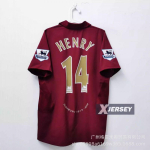 Henry 14 Arsenal 1998-2006 Barcelona 2007-2009 Retro Jalgpalli Treeningus&auml;rk Meestele Naistele L&uuml;hikesed Varrukad Hingav XXL