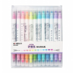 12 tk Mahedat v&auml;rvi Piimavooder Highlighter pliiats Kahepoolne kirjutamine Fluorestsentsmarker joonistust&ouml;&ouml;riist A6103