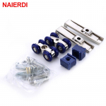 NAIERDI Kerge l&uuml;kandukse rull 4 ratast Kodu tuba Puidust uks Ripprattad R&ouml;&ouml;bastee rihmaratas