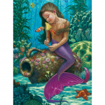 Teemantmaal  Kerineitsilaps istub urnil  Rhinestones, kristallist n&auml;put&ouml;&ouml; Teemanttikandid 20X30CM