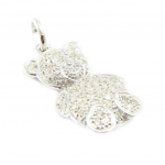 Les Tr&eacute;sors De Lily [I1169] - Pendentif 'Teddy Sublime' Argent argent&eacute; (rhodi&eacute;) - 22x14 mm valge