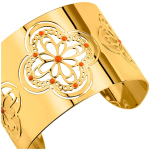 Altesse [M5887] - Bracelet plaqu&eacute; or 'Carmen' rouge kuld