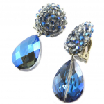 Lily-Crystal [P3699] &ndash; sinised Calllase k&auml;sit&ouml;&ouml;lised k&otilde;rvaklambrid &ndash; 5x2 cm sinine