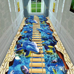 Elutoa vaibad 3D vaip, koridor, vahek&auml;ik, trepiriba, vaip, magamistuba, veranda Kodu libisemiskindlad matid 120cm*100cm blue