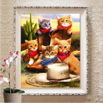 5D Teemantmaalikomplektid Tiger Full Square Drill Teemanttikandid Loomade isetegemise mosaiigist seinakaunistus koduks Full Round (20X30CM)