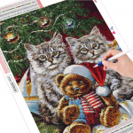 Teemantmaaling lumememm t&auml;is tilli 5D DIY k&auml;sit&ouml;&ouml; m&uuml;&uuml;k Teemanttikandid maastik Rhinestone komplekt j&otilde;ulukink Full Round (20X30CM)