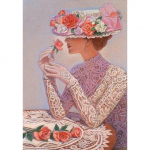 5D teemantmaaling naistele t&auml;isruudu/&uuml;mmarguse puuriga mosaiik-teemanttikandid  Lillek&uuml;bara kaunitar  Ristpistes kodukaunistusega kingitus Full Round 20X30CM punane