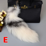 Charm Fashion Ripats V&otilde;tmehoidja Fluffy Fox Tail Karusnahast V&otilde;tmehoidja K&auml;ekott Aksessuaarid Ehted Kingitus 40cm E