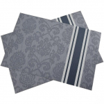 PVC pestavad lauamatid s&ouml;&ouml;gilauale Weave Lilletriibuline Veinitassi padjamatt Libisemiskindel lauamattide komplekt peok&ouml;&ouml;gi tarvikutes Set of 4 sinine
