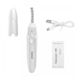 Elektriline ripsmekoolutaja USB taaslaetav elektriline soojendusega ripsmekoolutaja 3 k&auml;iguga kiire soojenemine kauakestev elektriline triikiv ripsmekoolutaja valge