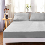 Mitmes suuruses veekindel madratsikate, &uuml;hev&auml;rviline voodilina, tolmuvastane lestade ja bakterite vastu elastne voodipesu 90cm&times;200cm+30cm lilla