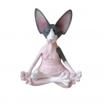 Kapriisne Buddha Sfinks Kassi kujuke Meditatsioon Jooga &Otilde;nneliku Kassi Sisustus Kunstskulptuurid &Otilde;ues Aiakujud Kujukesed A