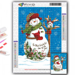 5D teemantmaaling t&auml;isteemantj&otilde;ulupuu J&otilde;uluvana lumememm teemantmaal K&auml;sitsi valmistatud teemantmosaiikmaal Kodukaunistus Full Round 20X30CM